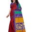 Brithika Pure Cotton Printed IndianRed Saree With Violet Border