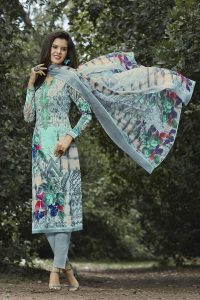 Embroidered Cotton Multi Color Dress Material