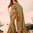 Ethnic Wear Coffee Color Georgette Lace Border Saree with Blouse