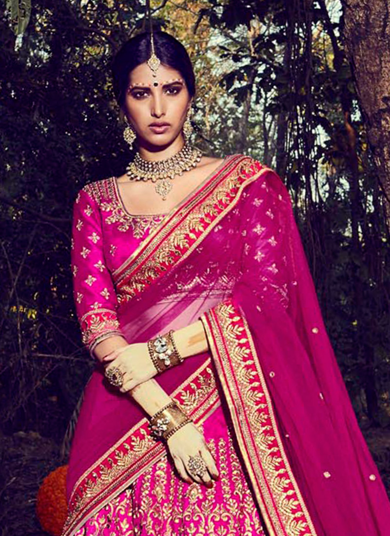 New Attractive Classy Bhagalpuri Silk Women's Lehenga