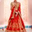 Women's Brocade Fabric and Red Pretty Circular Lehenga Style by Brthika