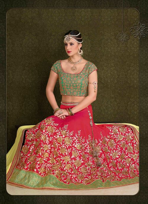 Women's Embroidery Crimson Striking Lehenga Choli by Brthika