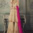 Georgette Beige Heavy Thread and Zari Work with Diamond Work Salwar Kameez