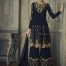 Georgette Blue Heavy Thread and Zari Work with Diamond Work Salwar Kameez