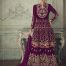 Georgette Magenta Heavy Thread and Zari Work with Diamond Work Salwar Kameez