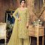 Lemon Net Heavy Thread and Zari Work with Diamond Work Salwar Kameez