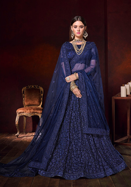 Designer Blue Georgette Lehenga Choli With Heavy Sequence Work And Heavy Net Dupatta For Women hotsell , Lehenga Choli , Bridesmaid Lehenga Choli