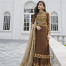 Coffee Georgette Zari Embroidered Work with Embroiderd Dupatta Salwar Kameez