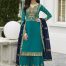 Ocean Georgette Zari Embroidered Work with Embroiderd Dupatta Salwar Kameez