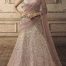 Light Pink Net Designer Sequence, Zari Embroidered, Stone and Diamond Work