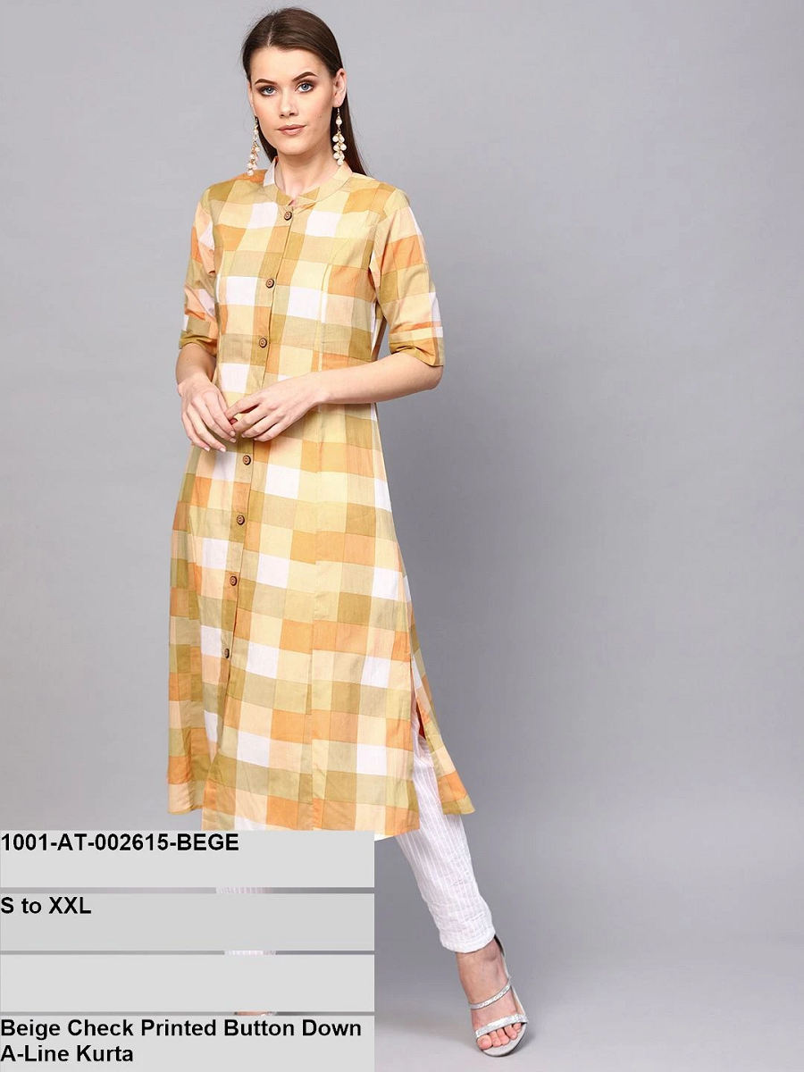 A line sale checked kurta